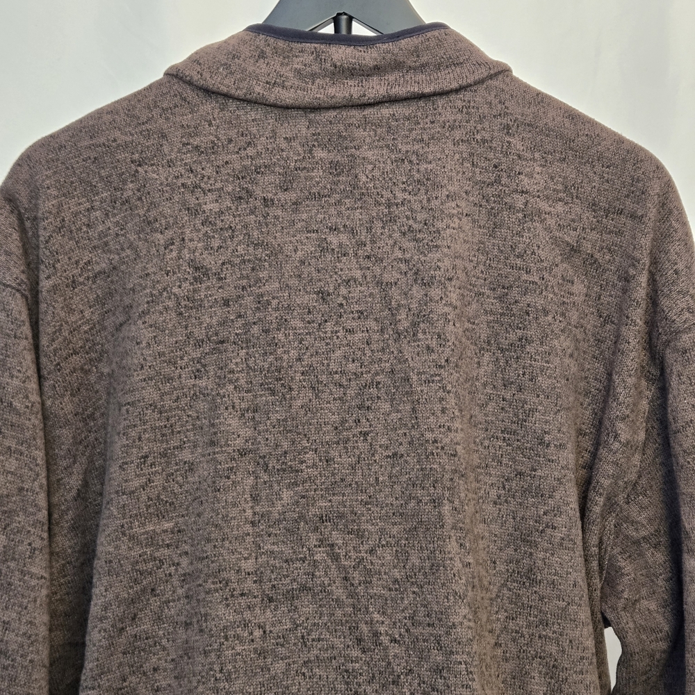 AVALANCHE Pullover‎ Jacket Mens 2XL Quarter Zip Thermal Brown Knit Fleece - Picture 13 of 15